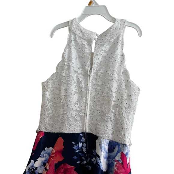 Speechless High Low Floral Dress Lace Embellished Sleeveless Girls 10-12 - Picture 5 of 10